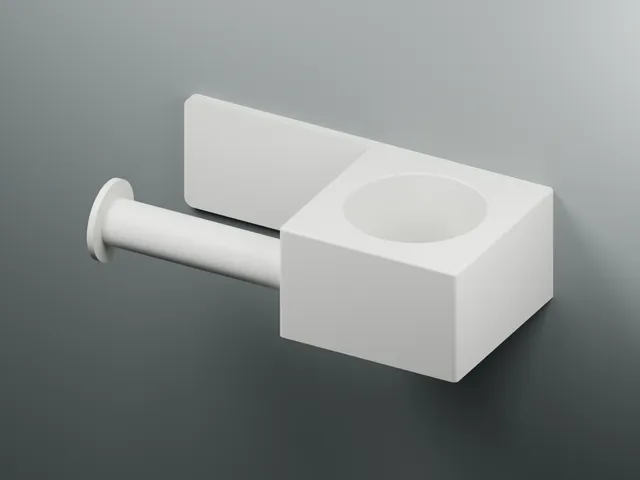 Toilet paper holder + air freshener cup
