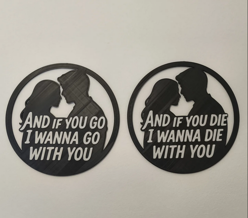 Lonely Day – Couple Split Silhouette Wall Art