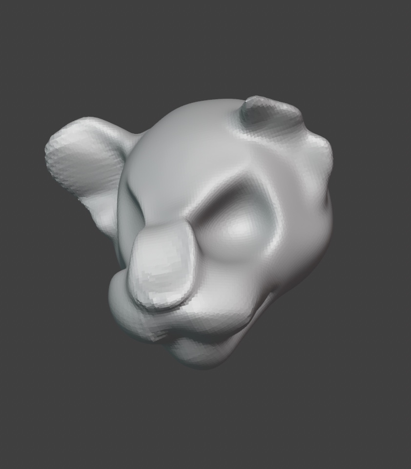 Simple Stylized Lioness Head