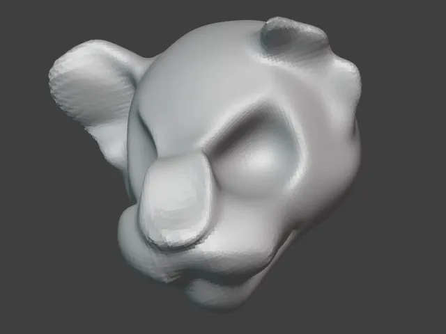 Simple Stylized Lioness Head