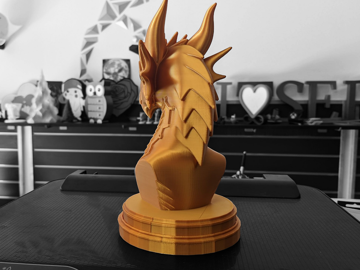 Miniatura 4 do modelo 3D Lightning Dragon Bust
