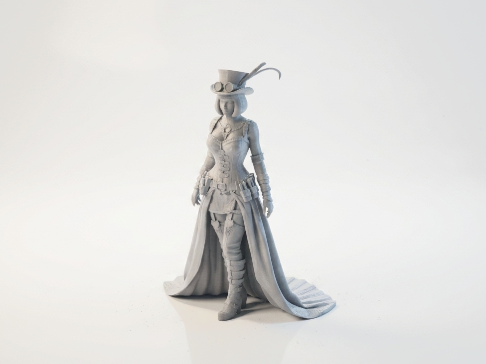 Victorian Lady Figurine Female Character 3D Printable