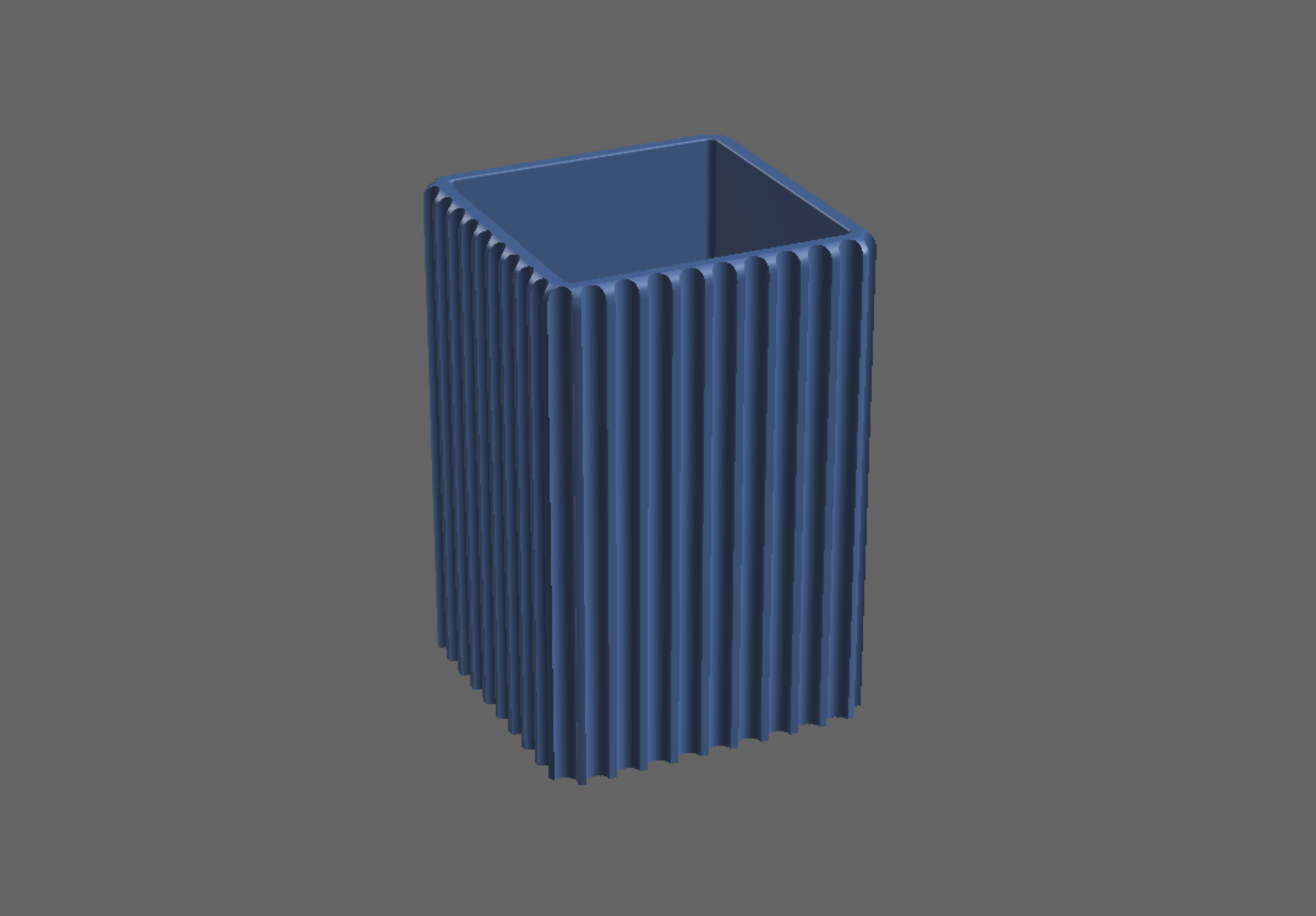 Square Fluted Jar