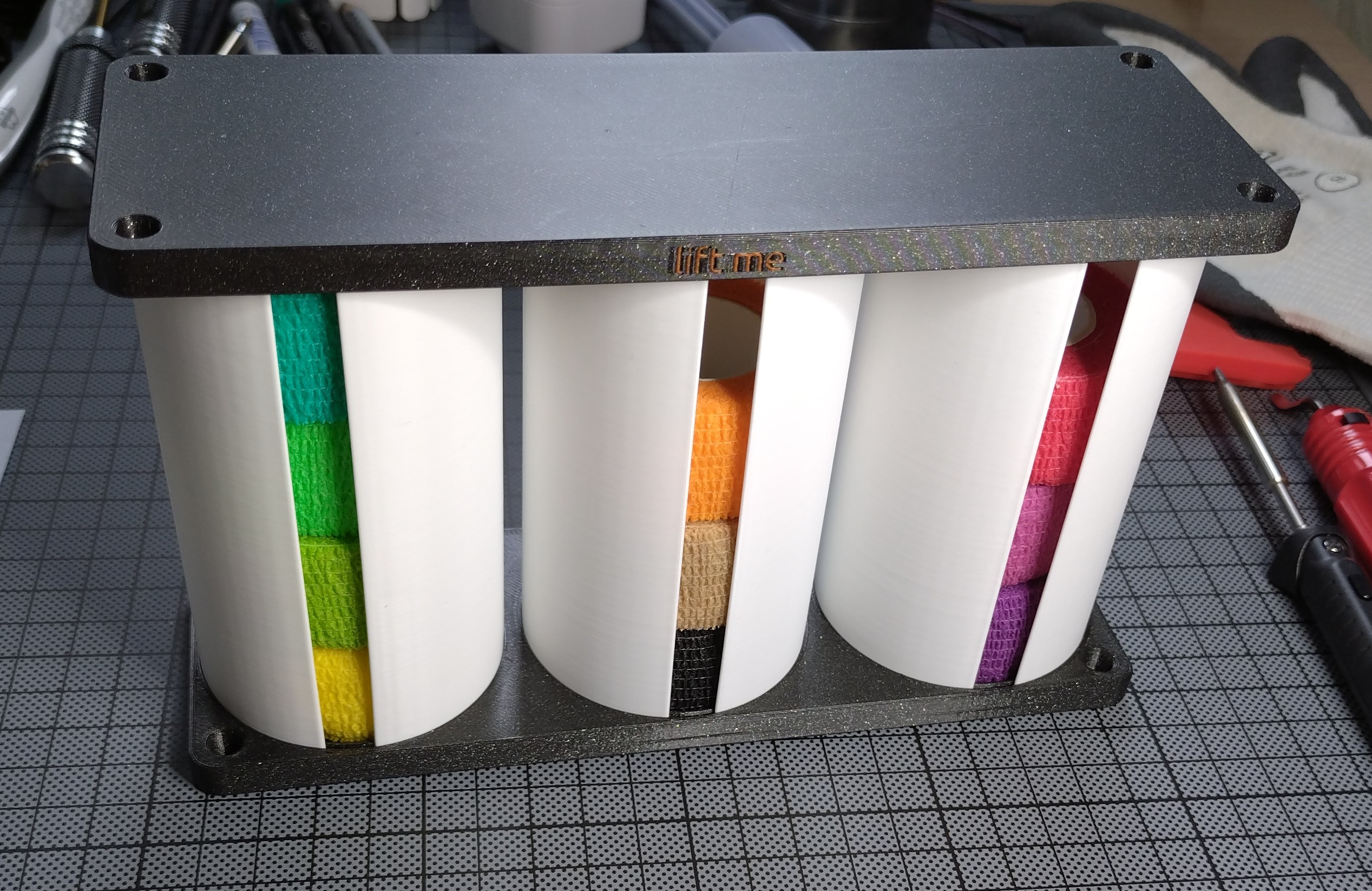 storage for self-sticky health tape