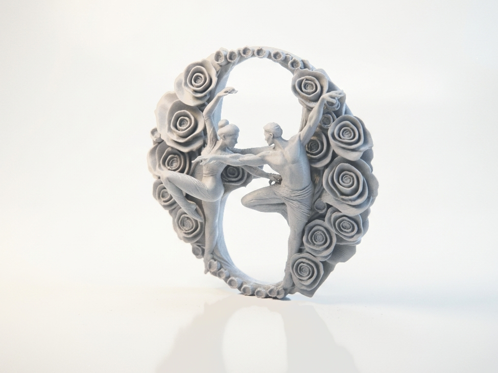 Flower Couple Dancing Figurine Romance 3D Printable