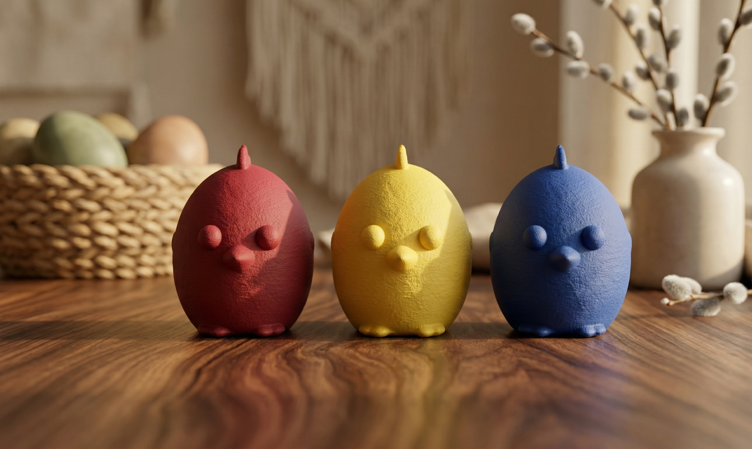 Minimalist Boho Easter Chick 3D model by kkmmedia3d