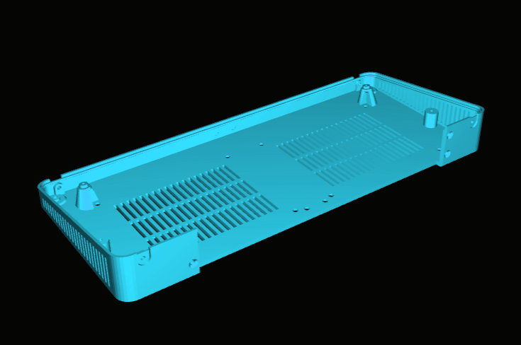 Raspberry Pi 400 Alternate Bottom for SSD - 1 Piece, No Center Clamp
