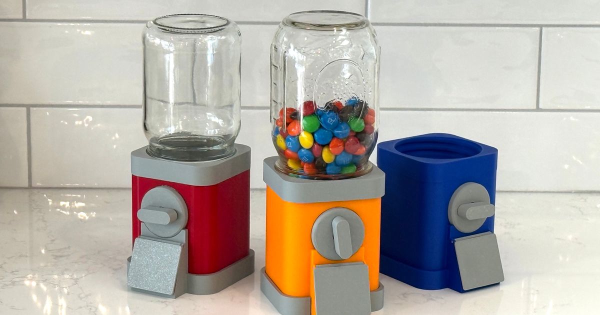 Mason Jar Candy Dispenser (threaded jar) by Organized Living