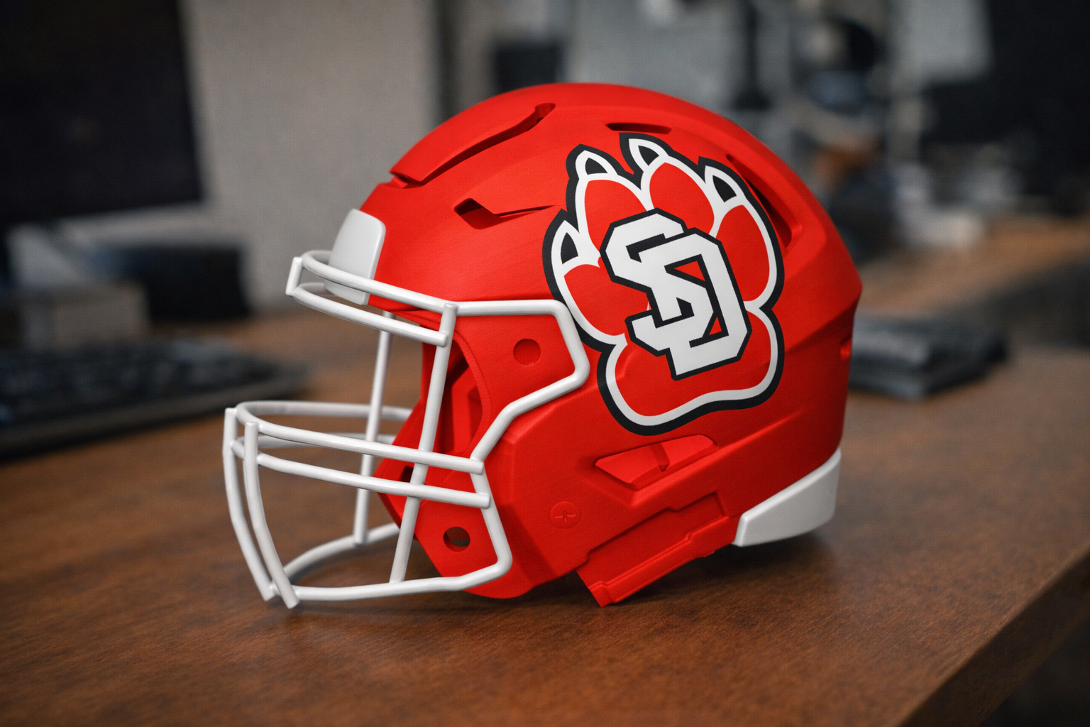 South Dakota Coyotes Football Helmet