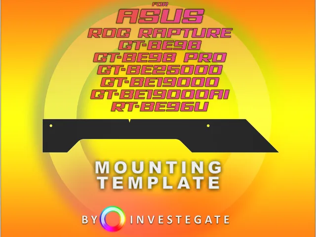 ASUS ROUTER WALL CEILING MOUNT BRACKET TEMPLATE GT-BE98 PRO GT-BE19000AI RT-BE96U ROG RAPTURE INVISIBLE