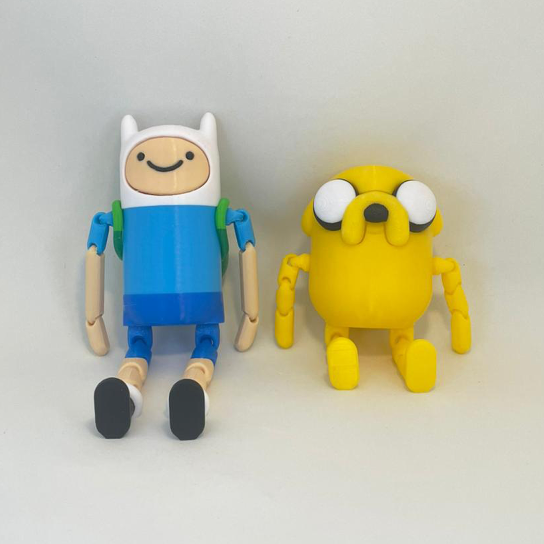 Pack x4 - Adventure Times - Finn the human, Jake the dog, Princess Bubblegum and BMO- Flexi - Multicolor — miniatura 6