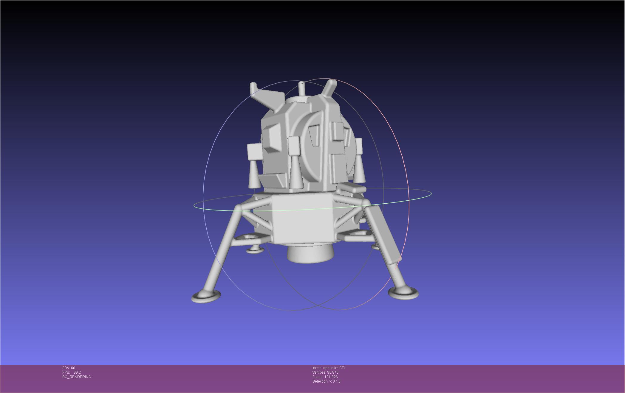 Apollo LM Lander Printable Board Game Scale Space Race Micro Miniature