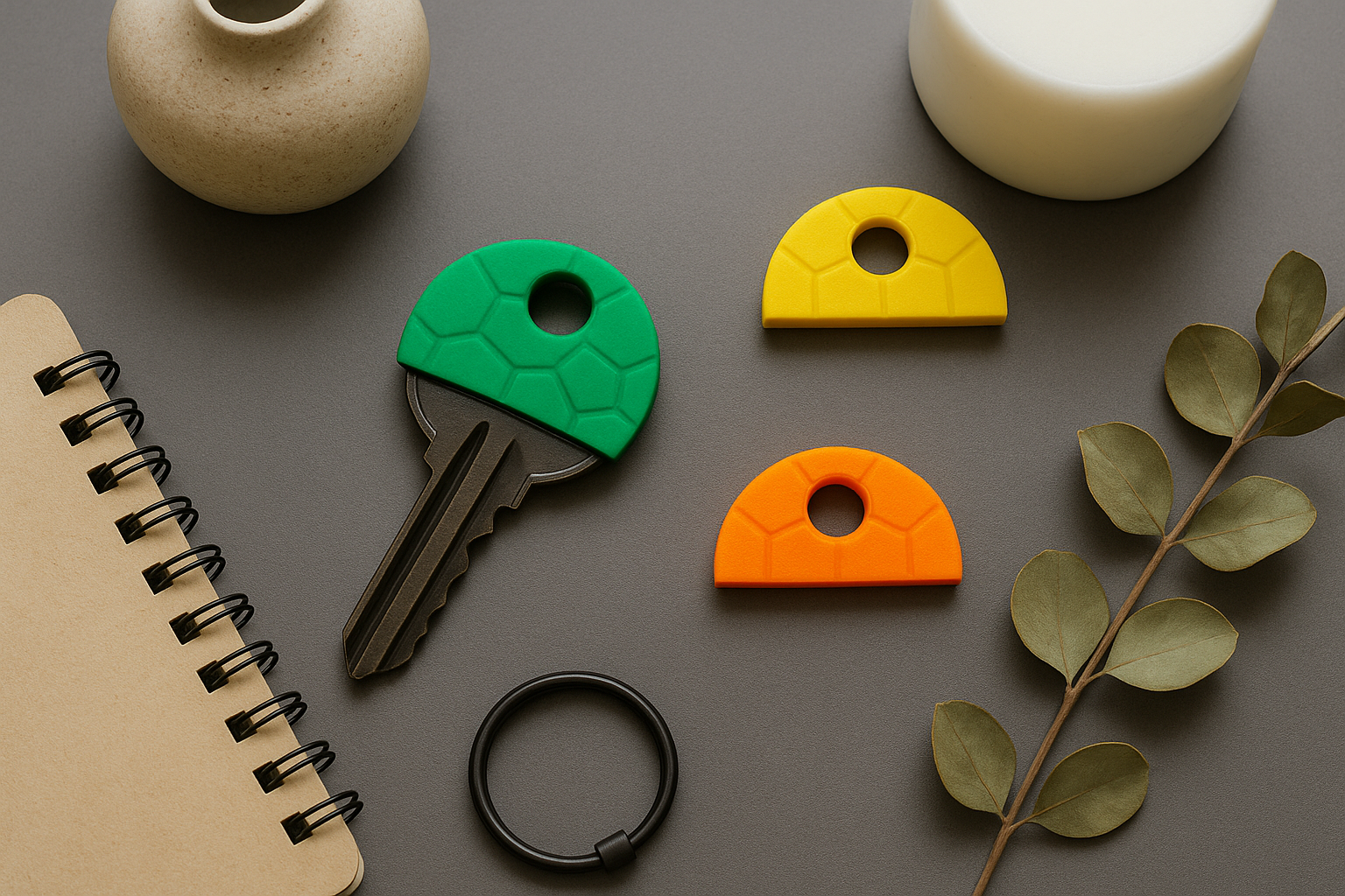 Simple Key Cover with Honeycomb Pattern