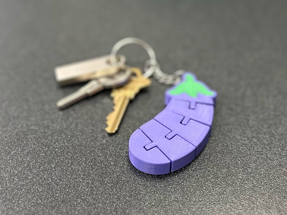 Eggplant Keychain