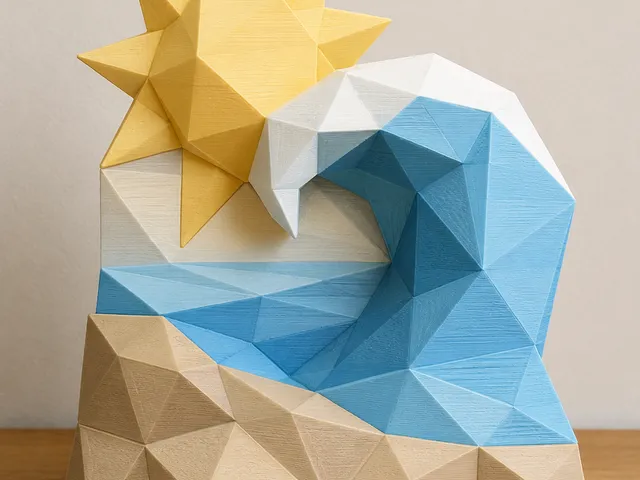 Geometrische Wellenlandschaft/Geometric wave landscape