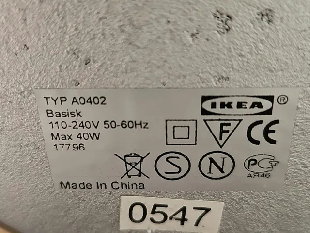 IKEA Typ A0402 Lamp E14 Lampshade Holder / Shade Ring Adapter