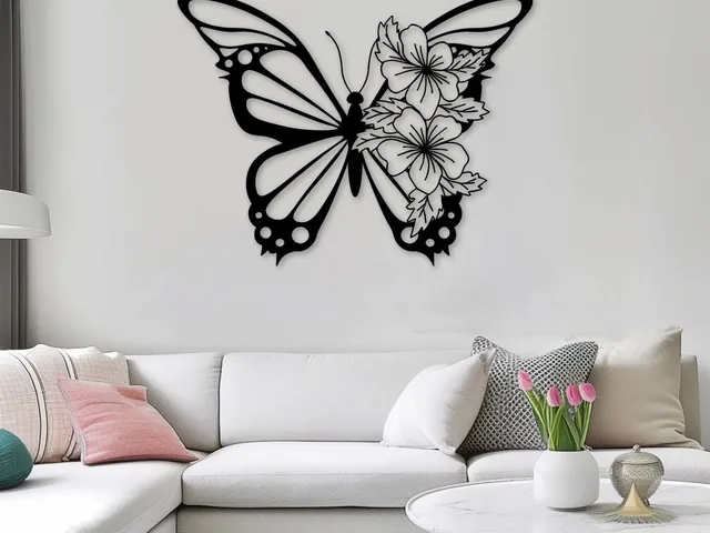 WallArt - Flower Butterfly 002