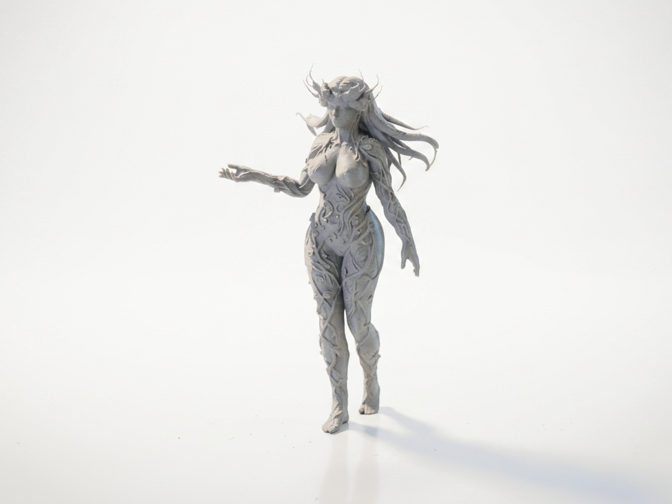 Forest Lady Fantasy Female Figurine 3D Printable