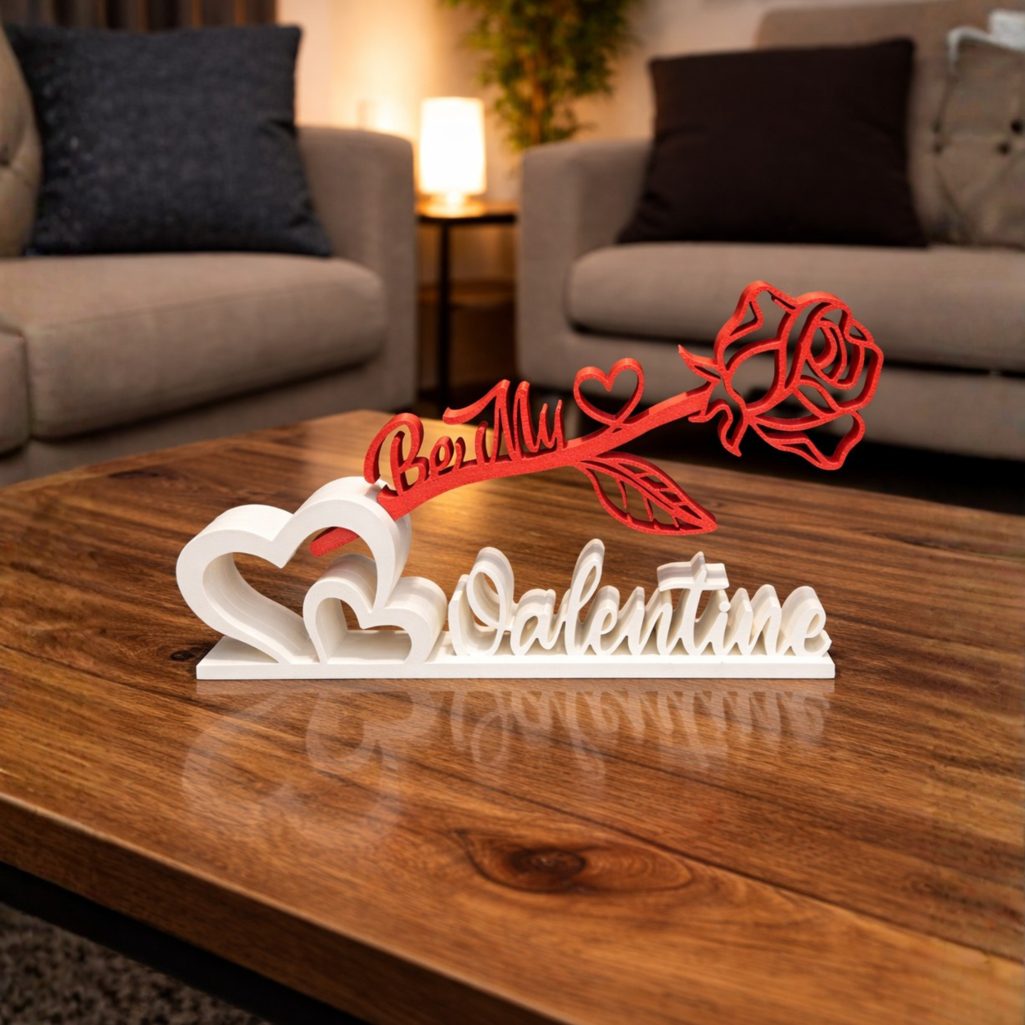 VALENTINES ROSE WITH STAND / BE MY VALENTINE / SMALL GIFT / VALENTINES GIFT