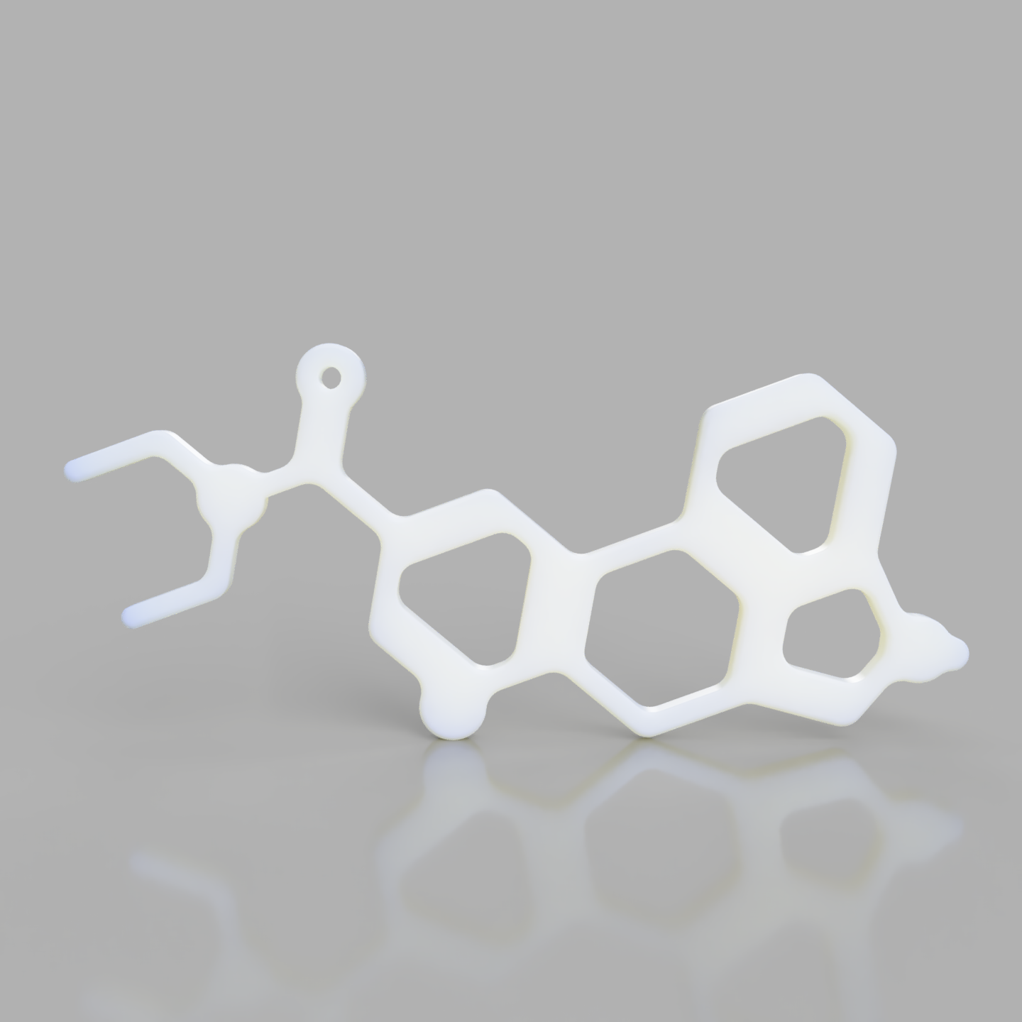 Lysergic acid diethylamide(LSD) Molecule Keychain
