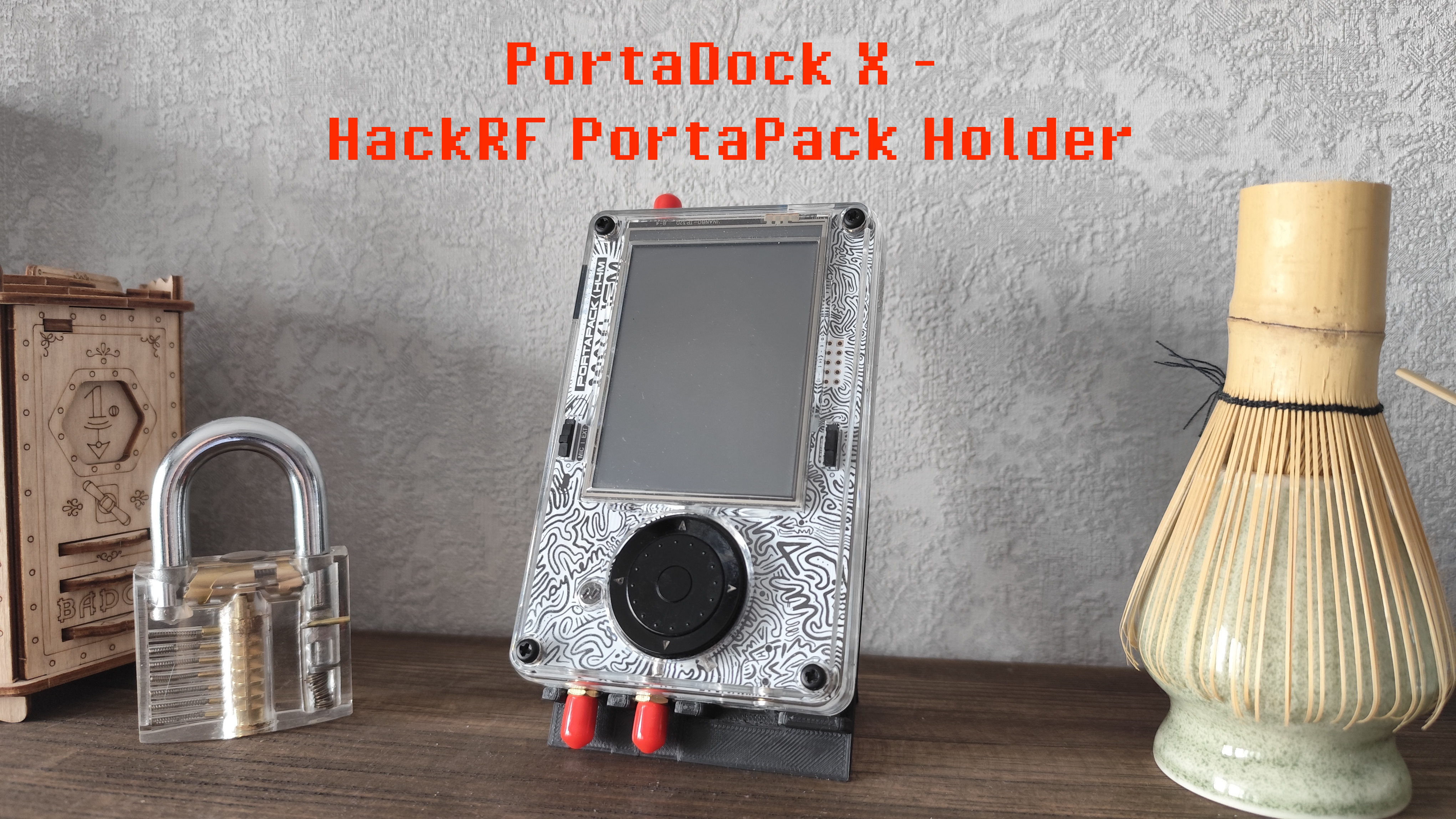 PortaDock X - HackRF PortaPack Holder 3D model