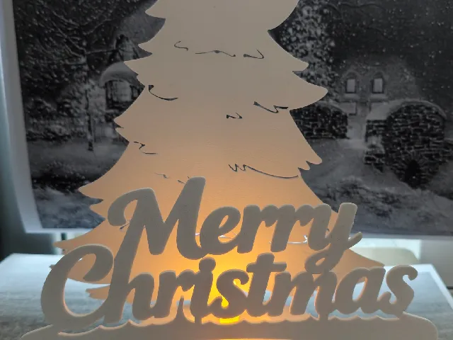 Merry Christmas Tree – Decorative LED Tealight Candle Holder