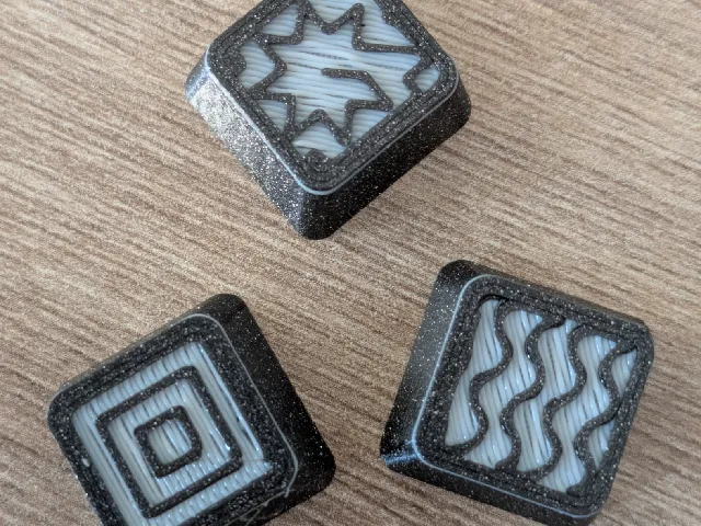 Cherry MX flat keycap with texture
