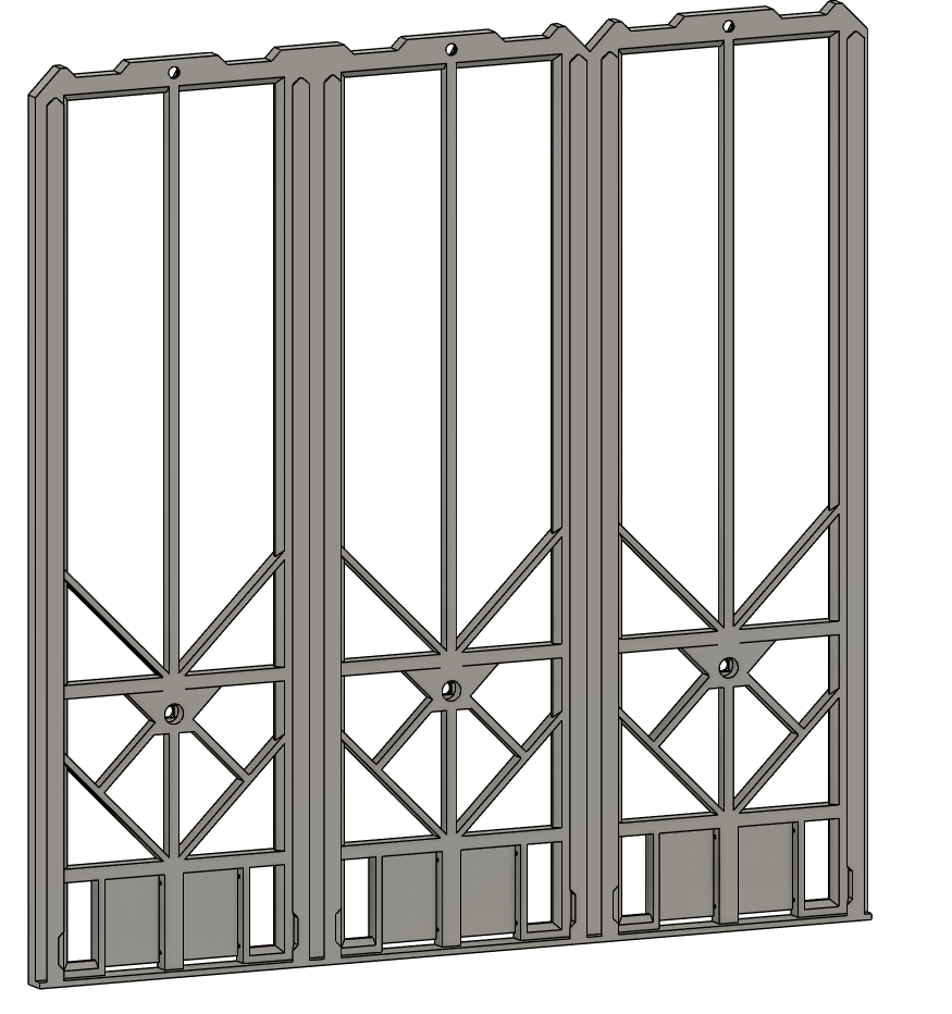 3W middle support for 1w and 2w drawers above