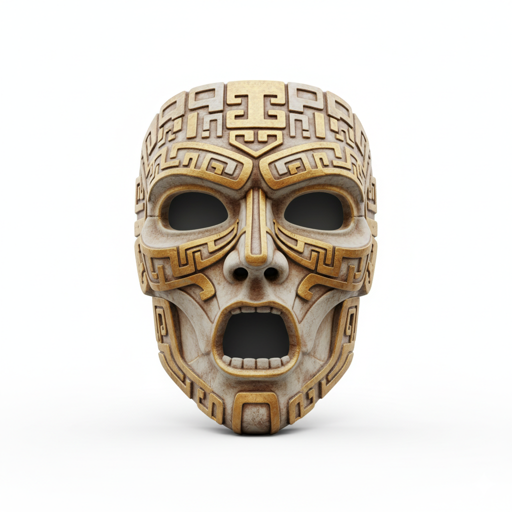 Mayan Death Priest, mask, cosplay, wearable, costume, face, helmet