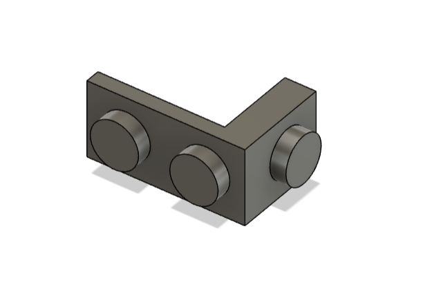 Lego bracket 1x1, 1x2