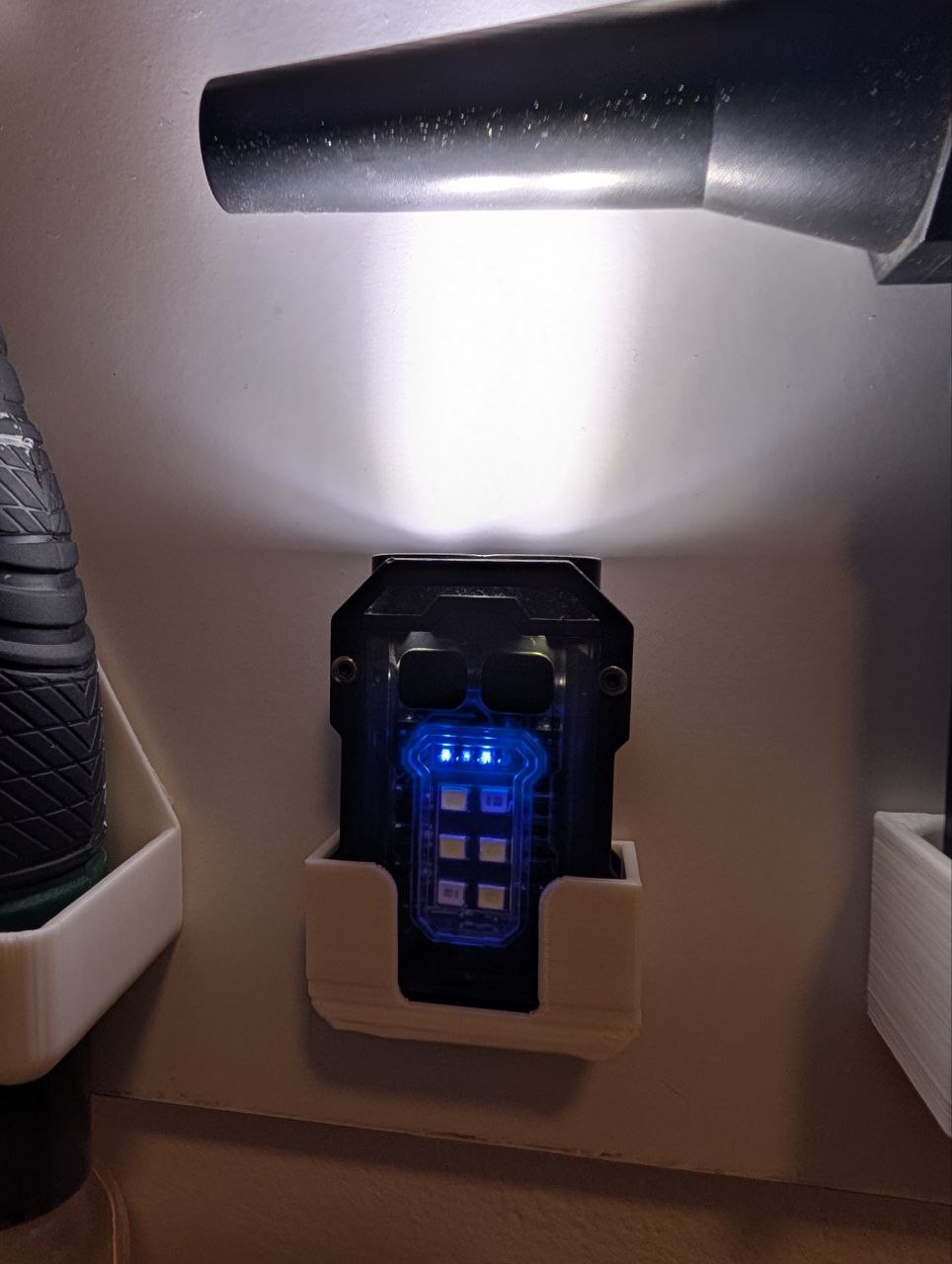 Wall-Mounted Charging Dock for Keychain Flashlight
