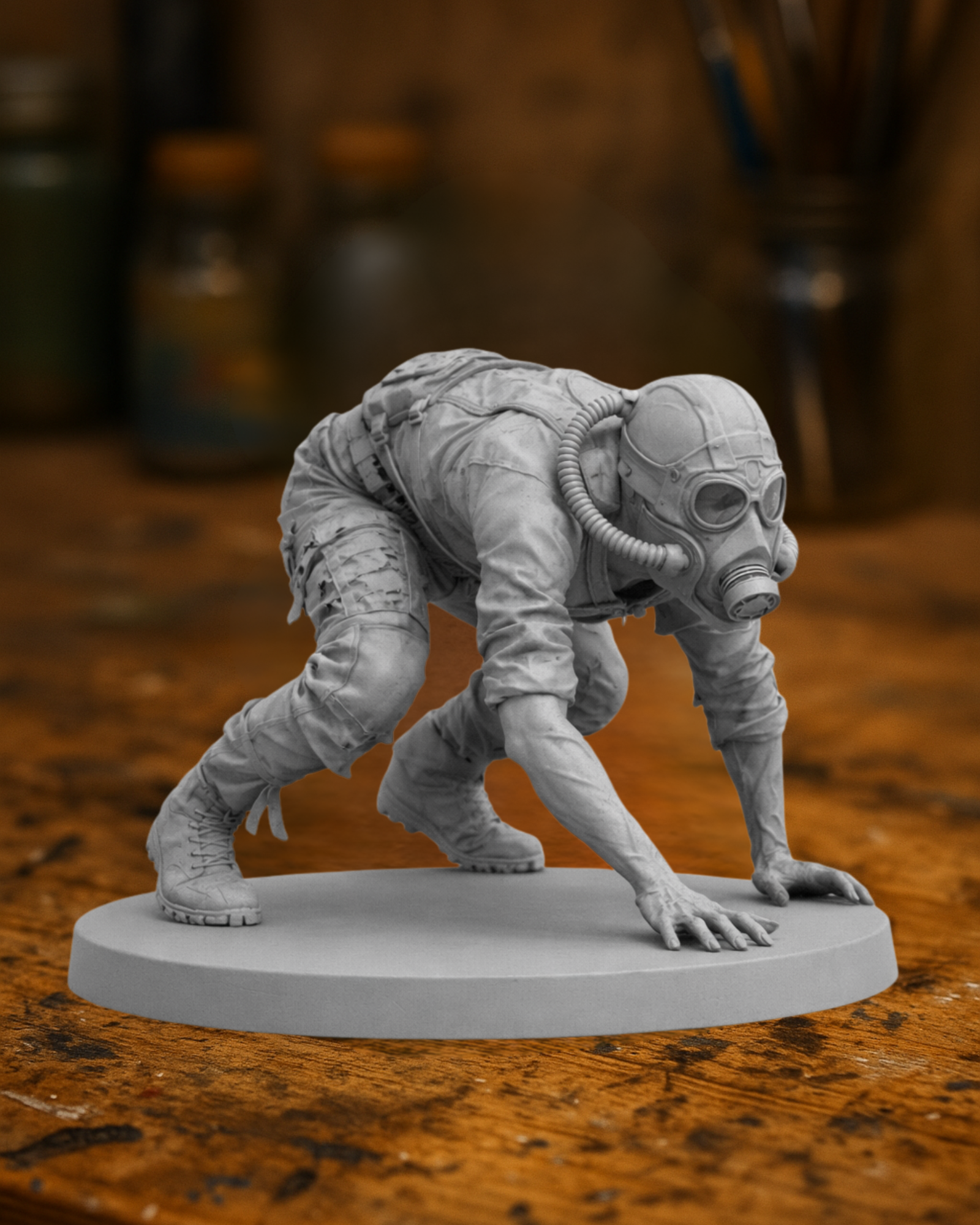 Snork mutant miniature crouched on a round base