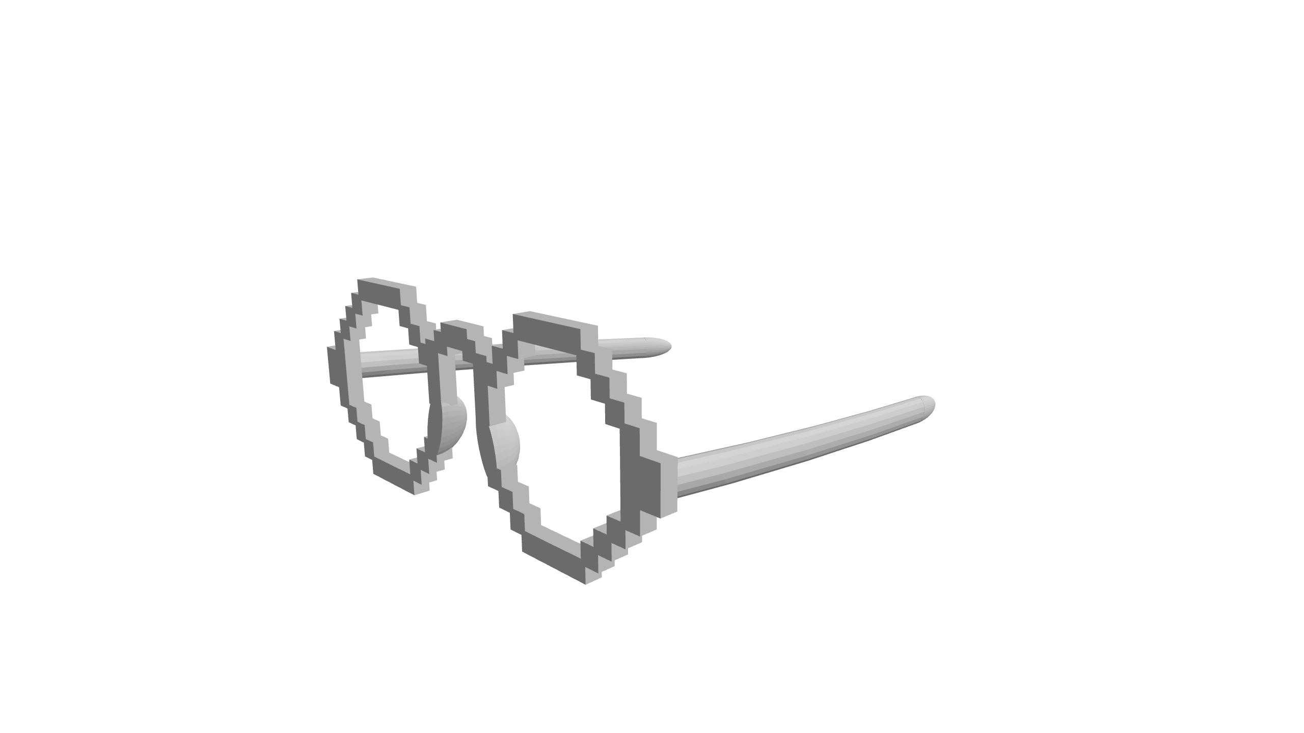 Tinkercad Minecraft Party Glasses
