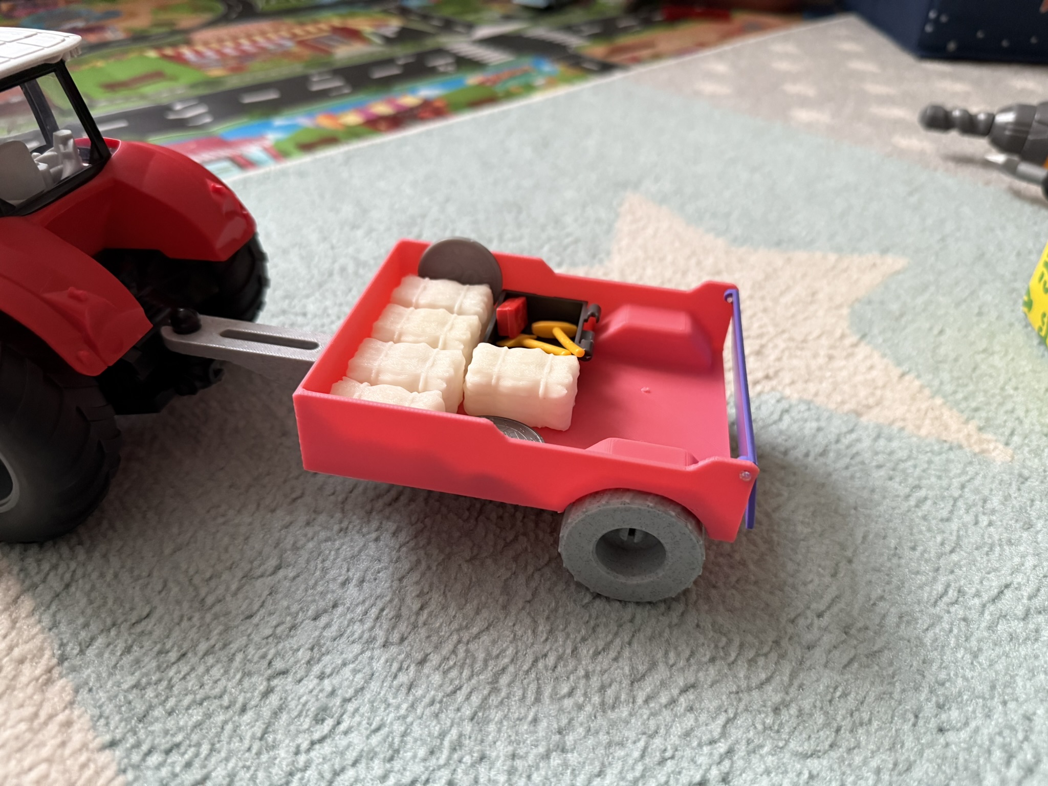 Miniatura 5 do modelo 3D Toy Tractor Trailer