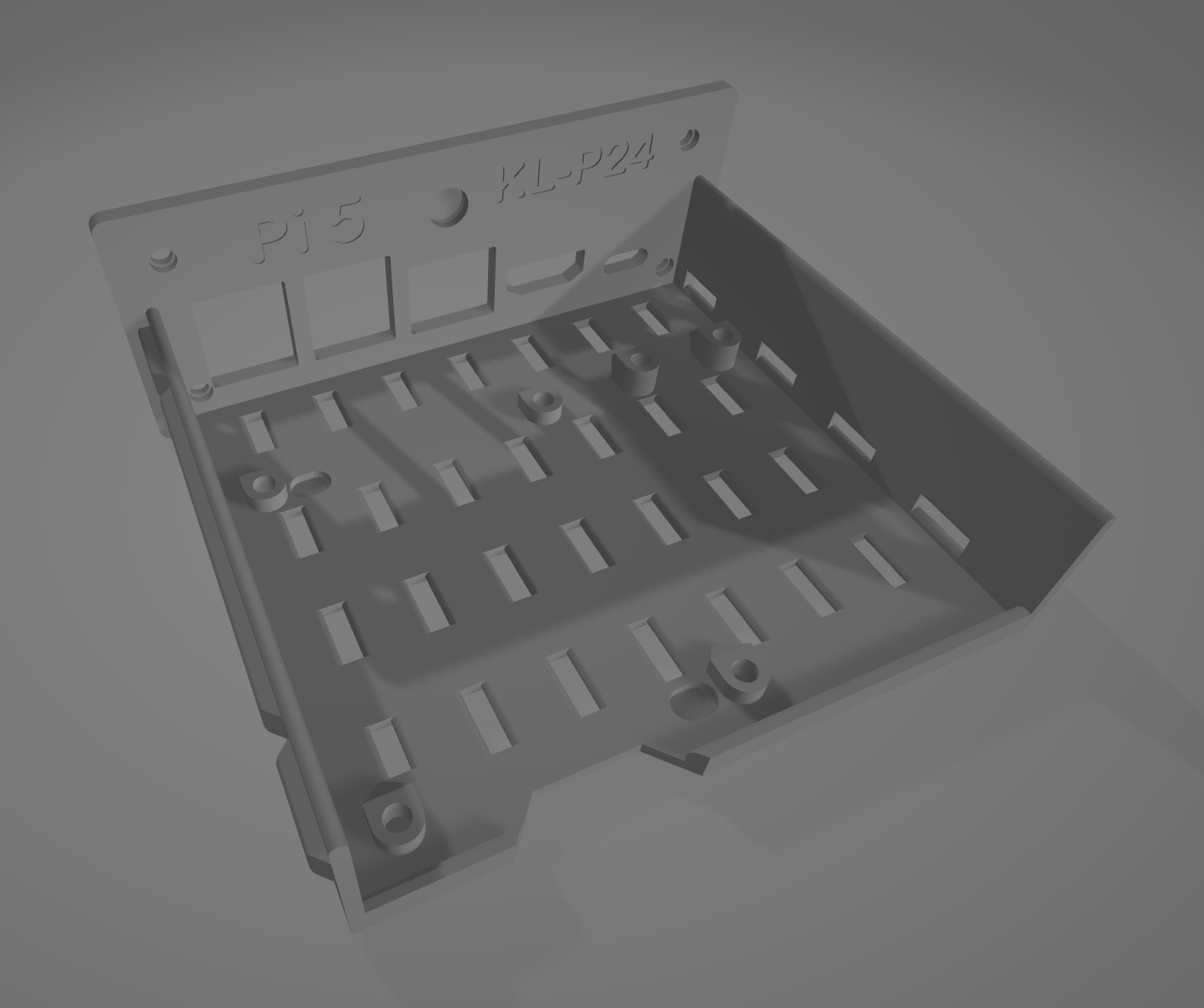 REMIX for heat-set inserts: RackSlide Raspberry Pi 5 Drawer with DeskPi KL-P24