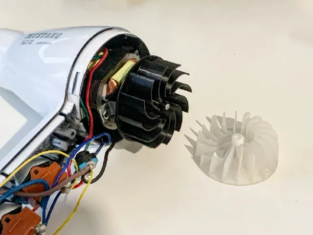 Hair dryer fan impeller