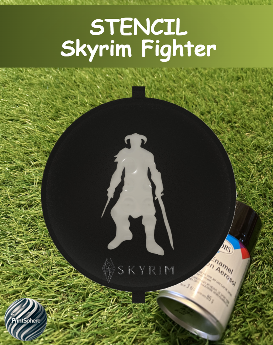 Golf - Golf Ball Stencil - Insert - Skyrim - Warrior - Spray Only