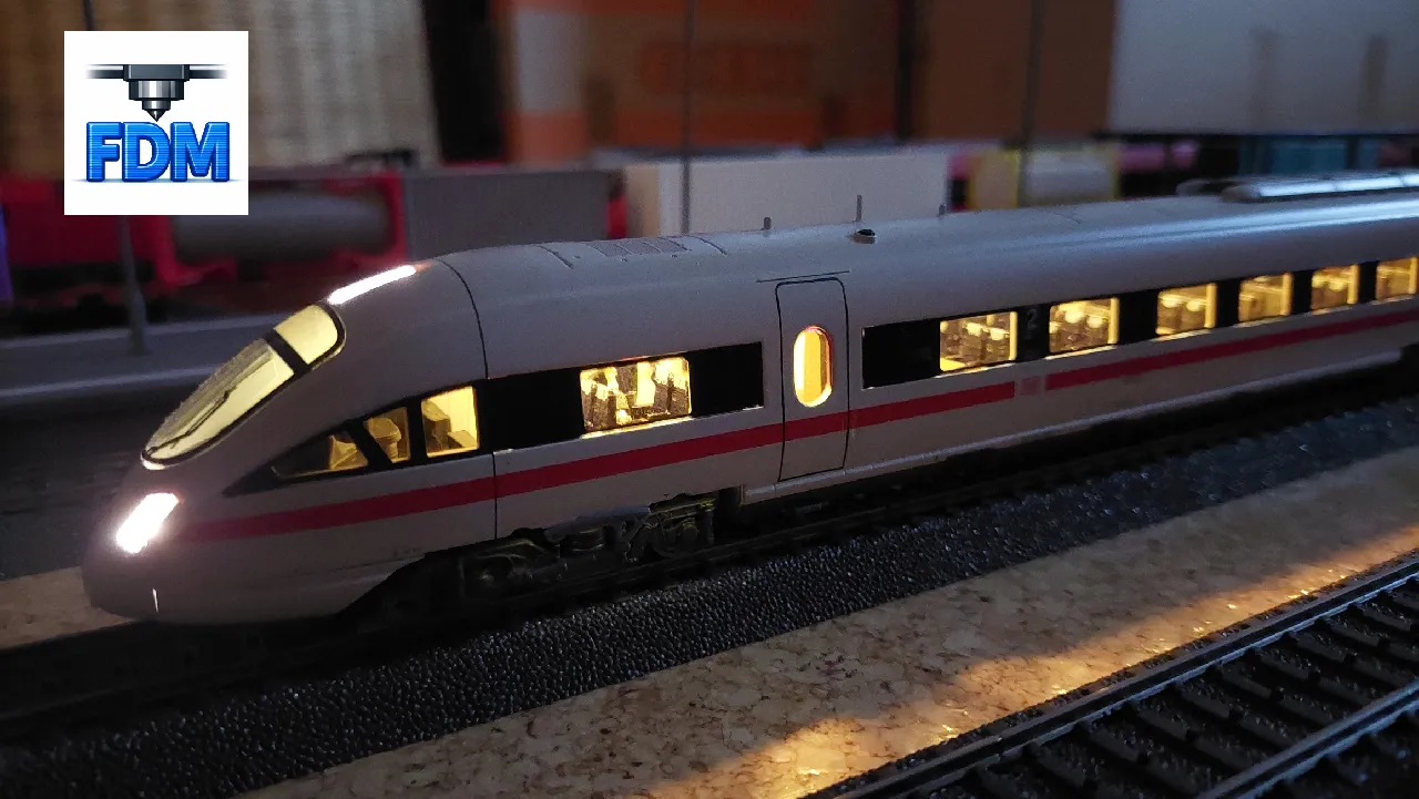 Roco ICE-TD H0 model train interior + interior upgrade
