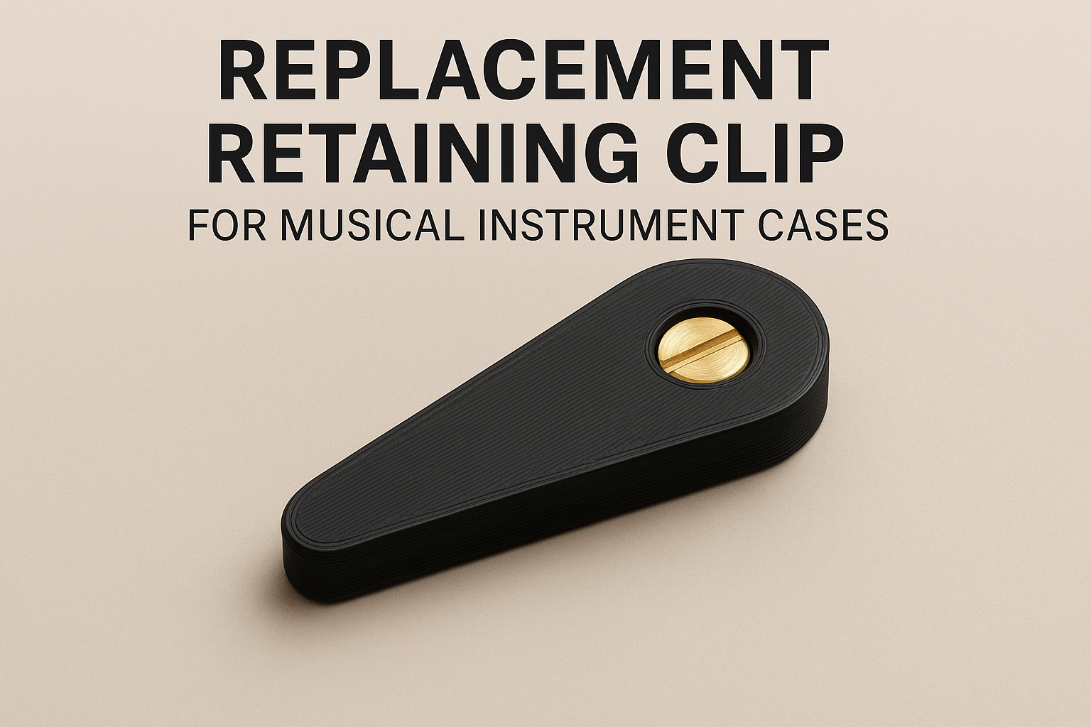 Replacement Retaining Clip for Musical Instrument Case - Quick & easy print