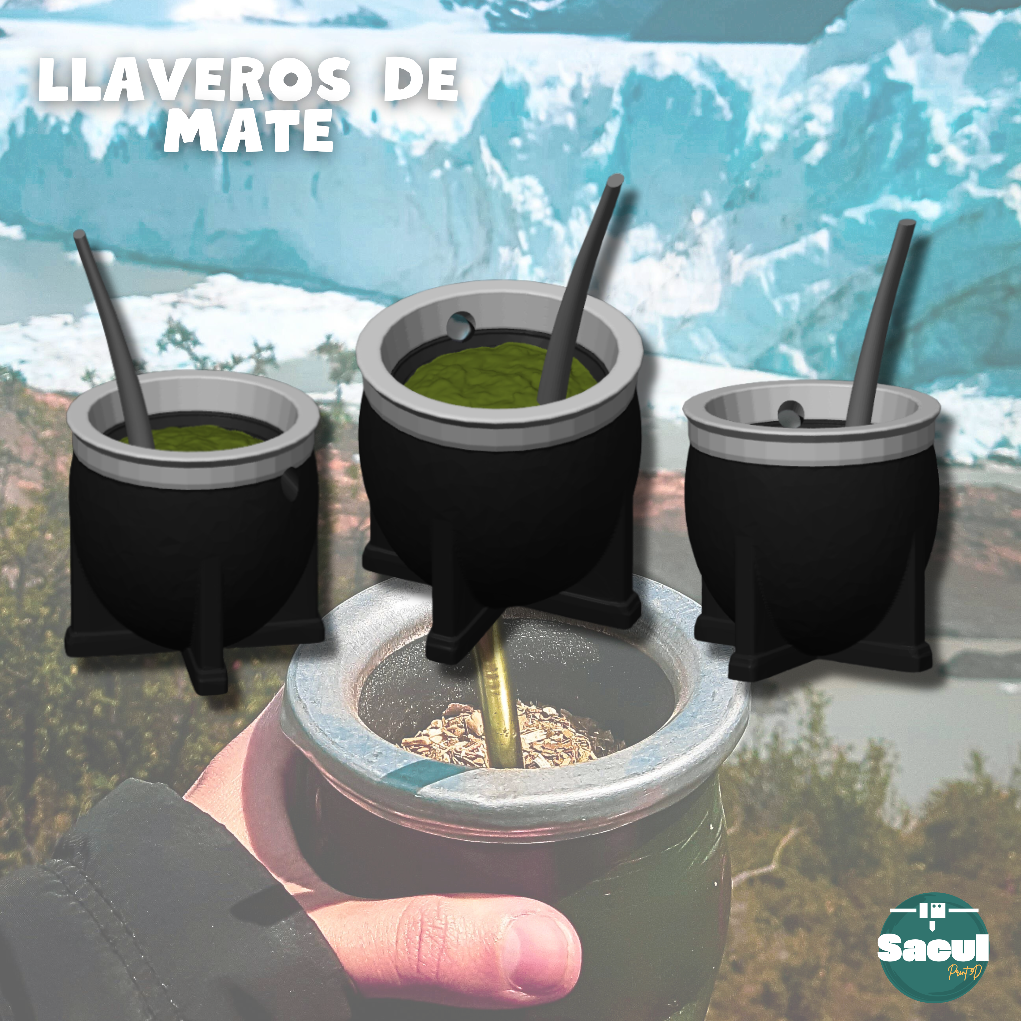 Llavero de Mate 3D – Lleva la pasión por el mate a todos lados!