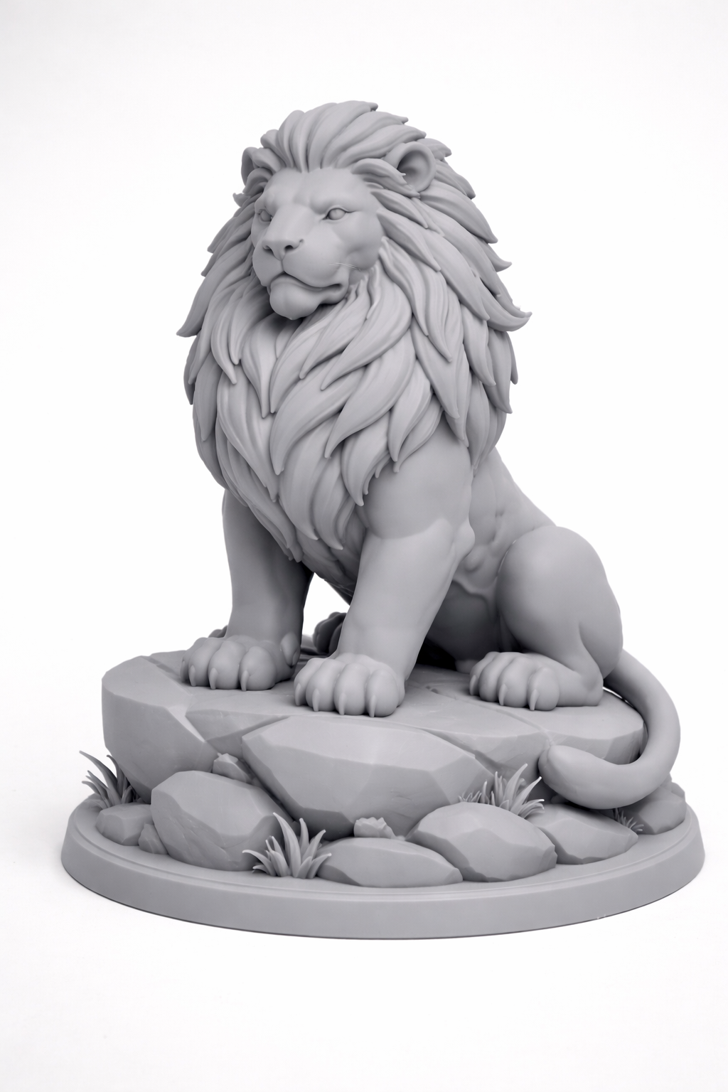 Majestic Lion Statue – Detailed 3D Printable Model