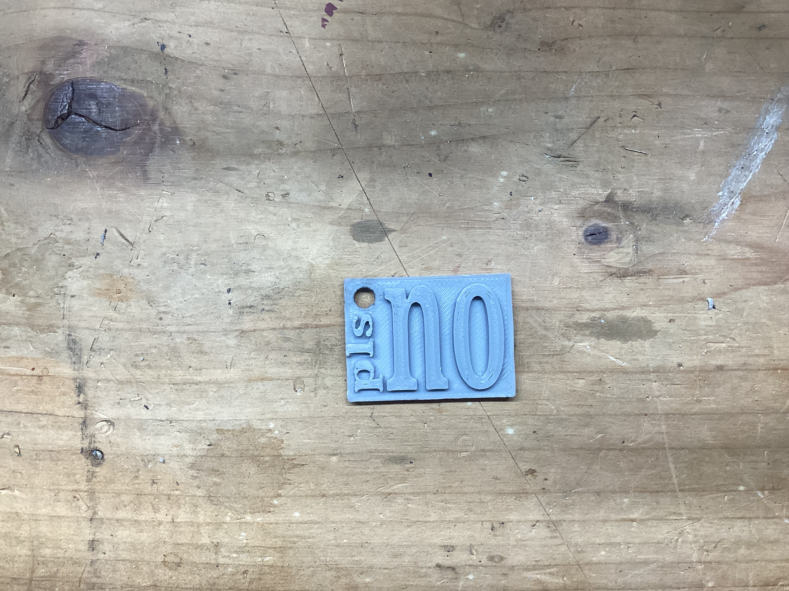 "PLS NO" Keychain