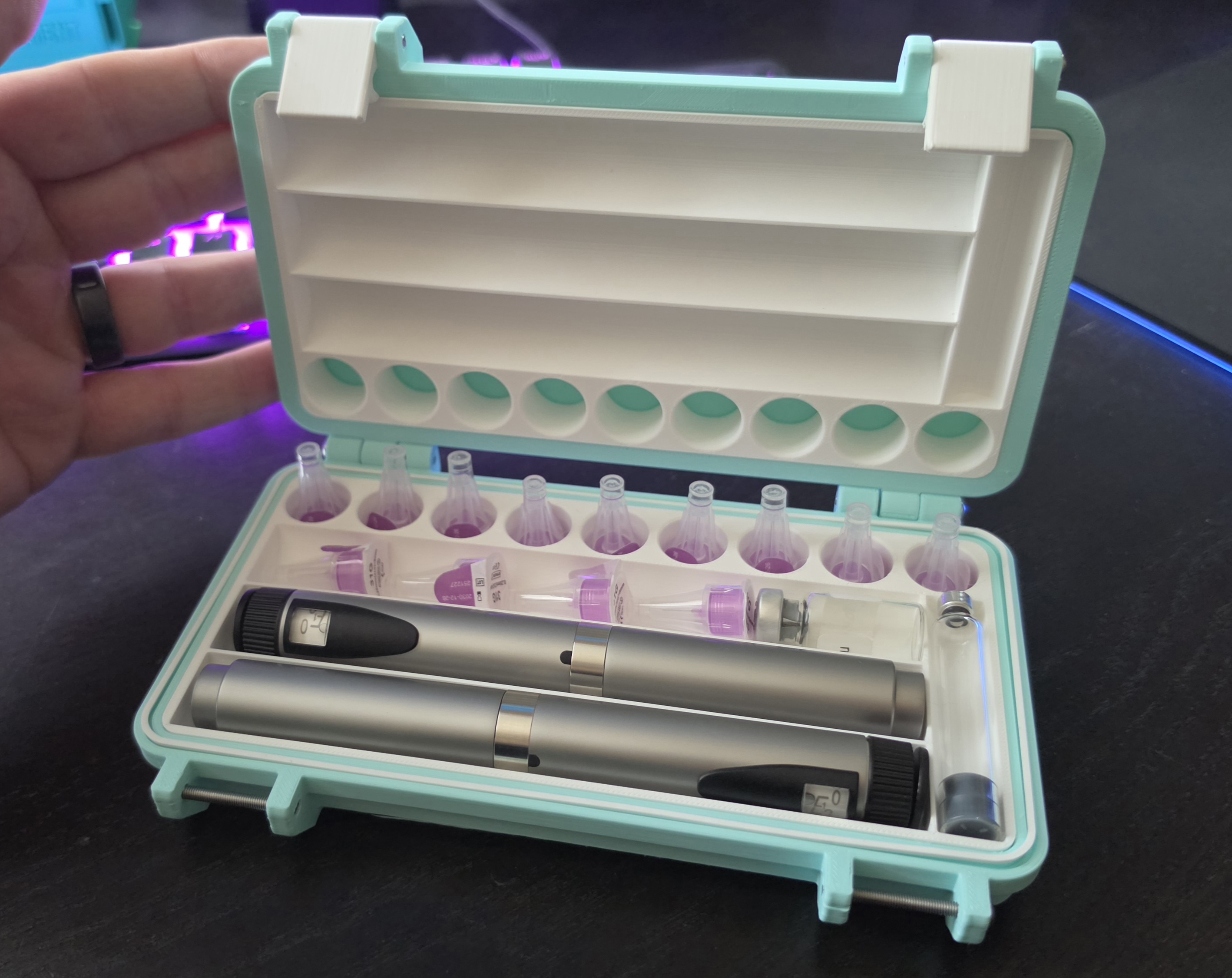 3 peptide pen storage box