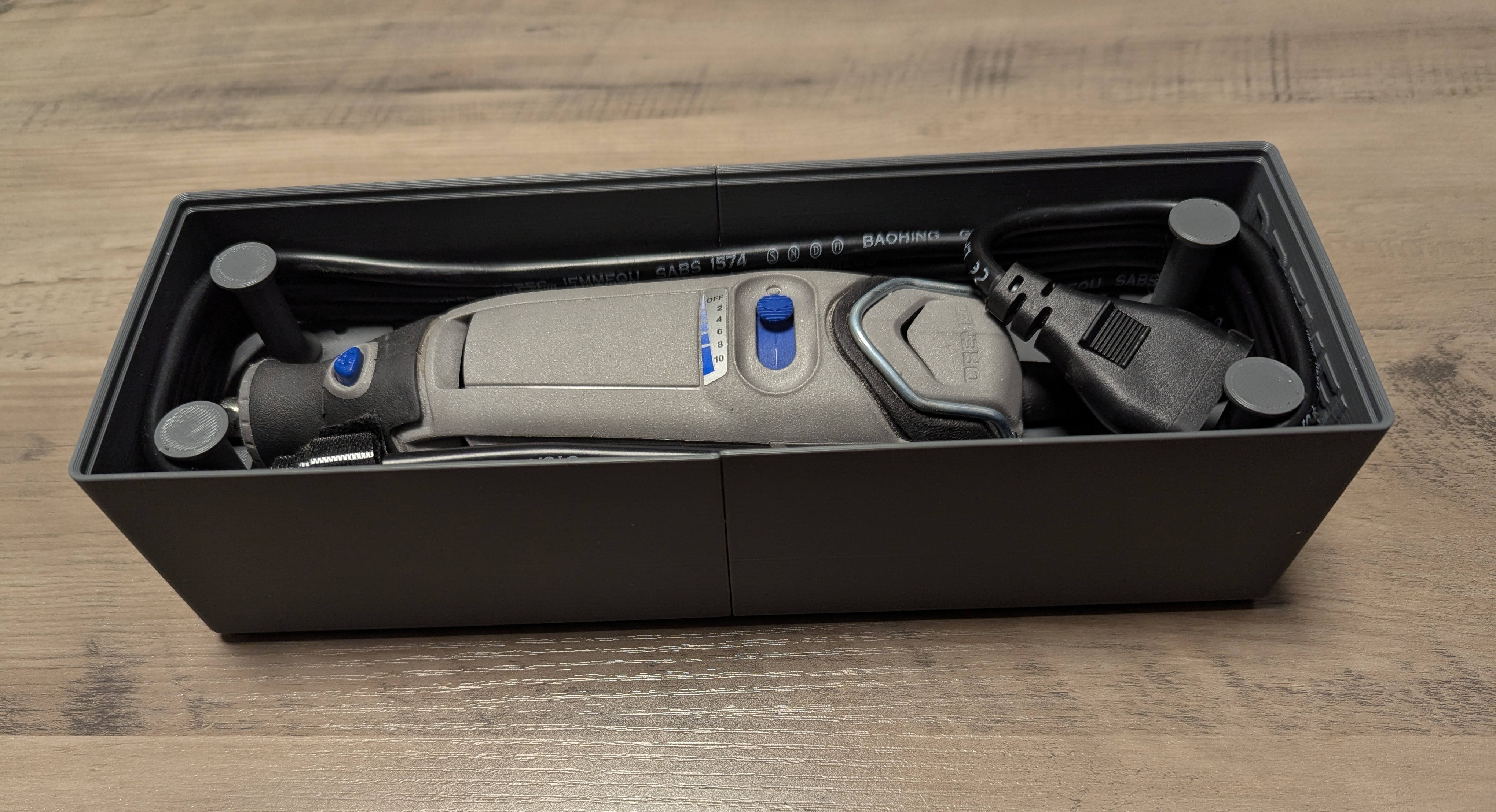 Gridfinity stackable bin for Dremel 3000 Series