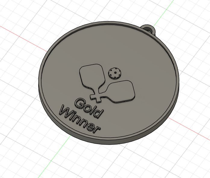 Circular Pickleball Championship Medal - Gold Winner Edition