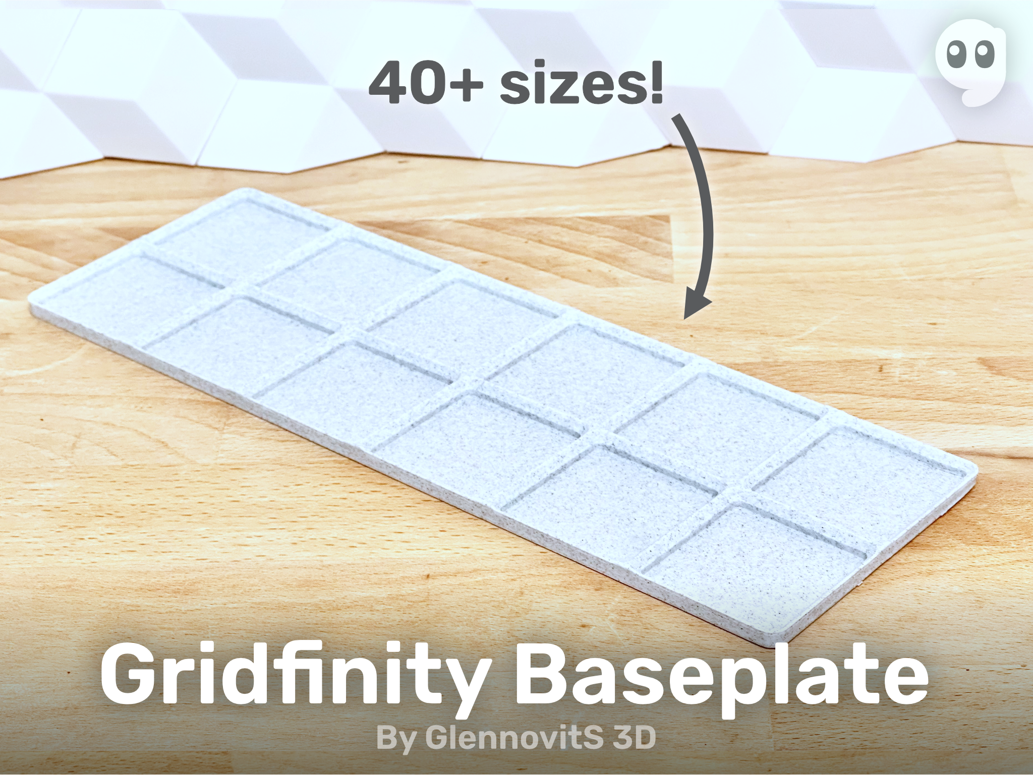 Gridfinity Baseplate - Lite or Solid - less filament