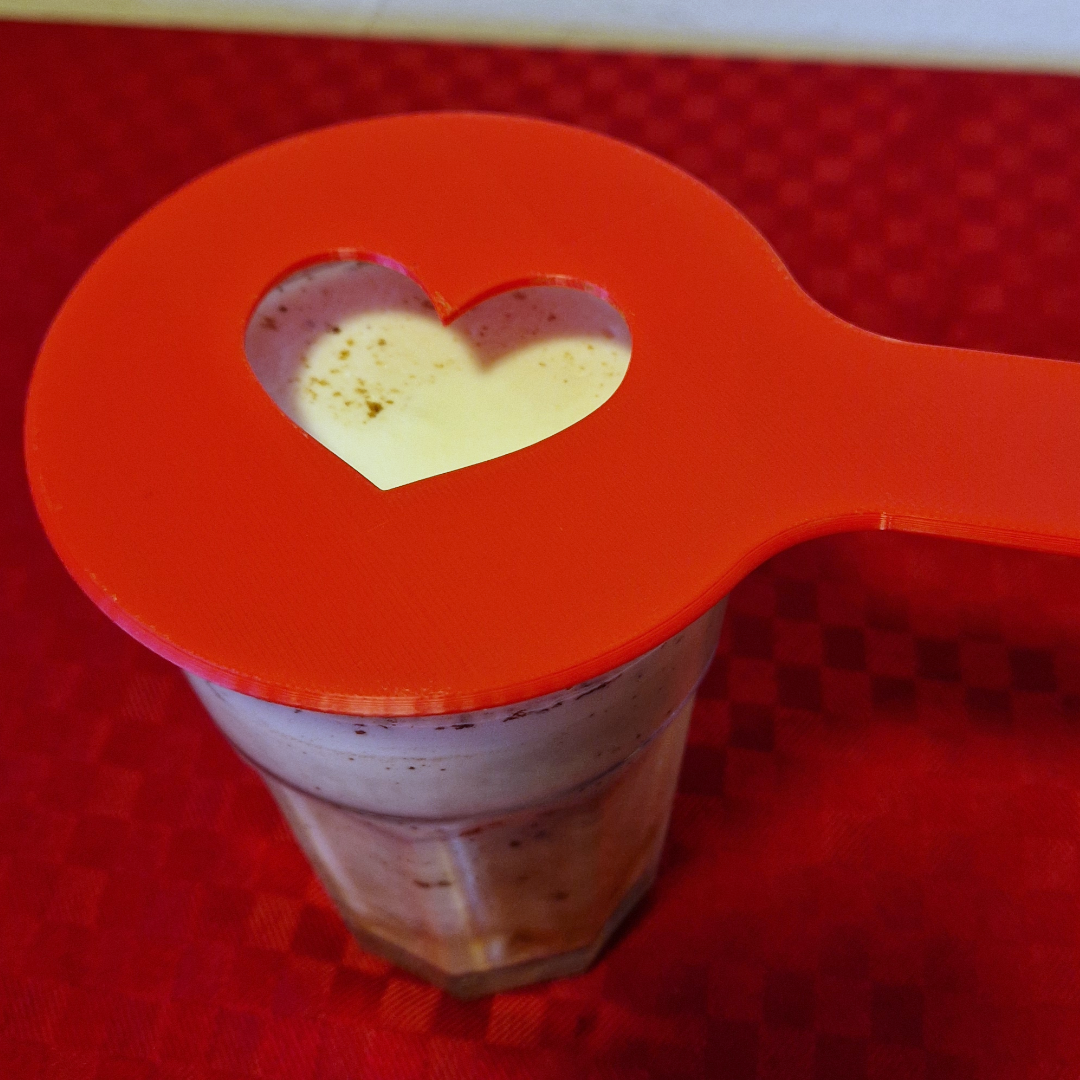 Miniatura 7 do modelo 3D Heart Milk foam template