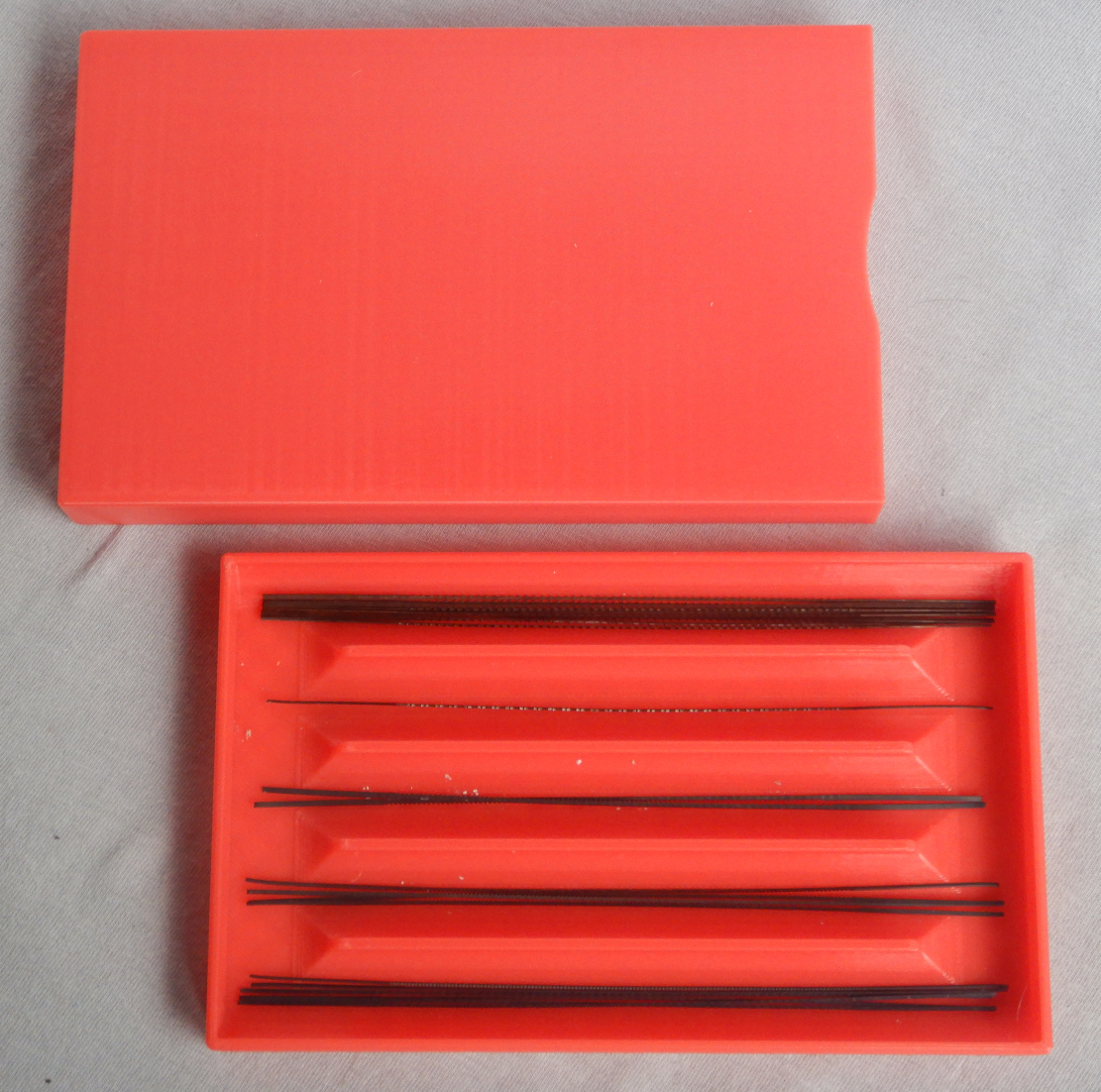 Laubsäge Sägeblatt Schubladenbox; fretsaw blade drawerbox