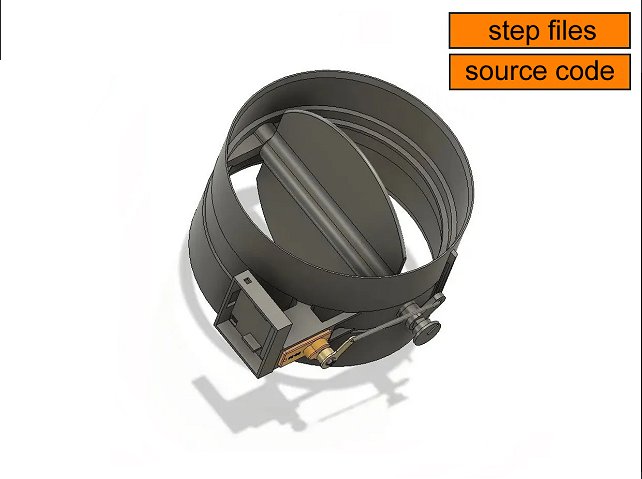 125mm - Servo ventilation pipe flap with ESP-Web-Control