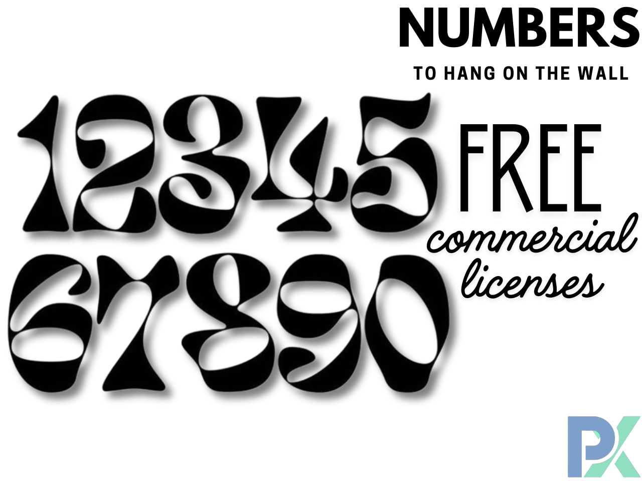 Numbers to hang on the wall